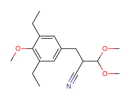 2-(3,5-Diethyl-4-methoxy-benzyl)-3,3-dimethoxy-propionitrile