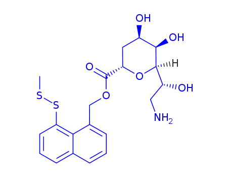 Molecular Structure of 118715-08-5 ((8-(methyldithio)-1-naphthyl)methyl-8-amino-2,6-anhydro-3,8-dideoxyoctonate)
