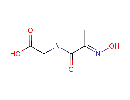 Molecular Structure of 125160-36-3 (Glycine, N-[2-[(E)-hydroxyimino]-1-oxopropyl]- (9CI))
