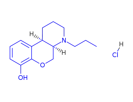 Molecular Structure of 118929-49-0 ((4aR,10bS)-4-propyl-1,3,4,4a,5,10b-hexahydro-2H-chromeno[3,4-b]pyridin-7-ol hydrochloride (1:1))