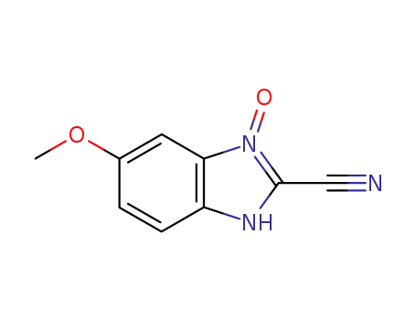 Molecular Structure of 118807-85-5 (1H-Benzimidazole-2-carbonitrile,5-methoxy-,3-oxide(9CI))