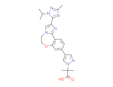 1H-Pyrazole-1-acetic acid, 4-[5,6-dihydro-2-[3-Methyl-1-(1-Methylethyl)-1H-1,2,4-triazol-5-yl]iMidazo[1,2-d][1,4]benzoxazepin-9-yl]-α,α-diMethyl-