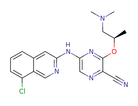 (R)-5-((8-chloroisoquinolin-3-yl)amino)-3-((1-(dimethylamino)propan-2-yl)oxy)pyrazine-2-carbonitrile