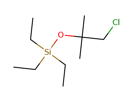 Molecular Structure of 1428776-16-2 (((1-chloro-2-methylpropan-2-yl)oxy)triethylsilane)