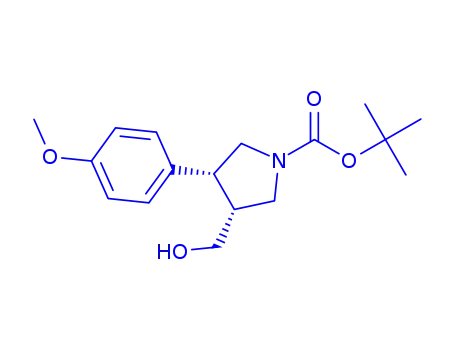 tert-butyl (3S,4R)-3-(hydroxymethyl)-4-(4-methoxyphenyl)pyrrolidine-1-carboxylate