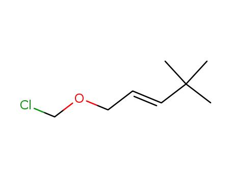 Molecular Structure of 117983-51-4 (chloromethyl 4,4-dimethyl-2-penten-1-yl ether)
