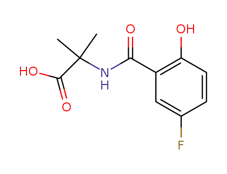 Molecular Structure of 128396-76-9 (Alanine,  N-(5-fluoro-2-hydroxybenzoyl)-2-methyl-)