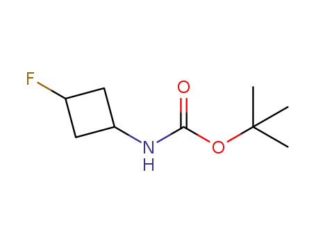 Molecular Structure of 1284249-30-4 (tert-butyl 3-fluorocyclobutylcarbamate)