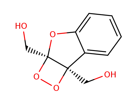 Molecular Structure of 128753-94-6 ([1,2]dioxeto[3,4-b][1]benzofuran-2a,7b-diyldimethanol)