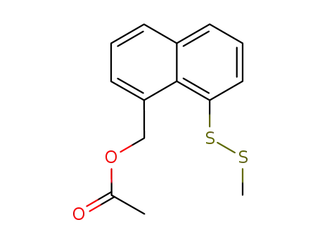 1-Naphthalenemethanol, 8-(methyldithio)-, acetate