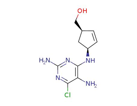 (1S,4R)-4-(2',5'-diamino-6'-chloropyrimidin-4'-yl)amino>cyclopent-2-enylmethanol