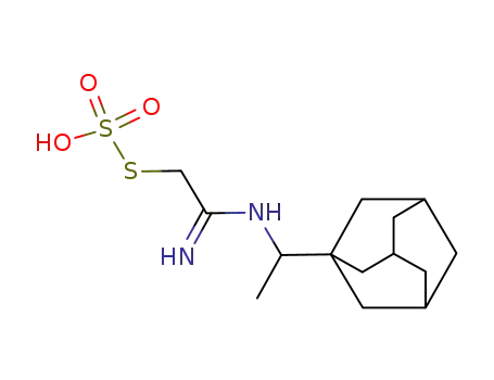 Thiosulfuric acid, S-(2-imino-2-((1-tricyclo(3.3.1.1(sup 3,7))dec-1-ylethyl)amino)ethyl ester,hemihydrate