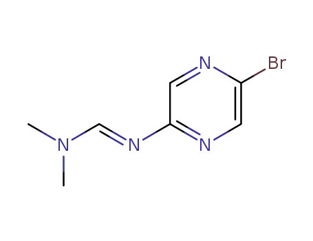 Molecular Structure of 1245215-89-7 ((E)-N’-(5-bromopyrazin-2-yl)-N,N-dimethylformamidine)