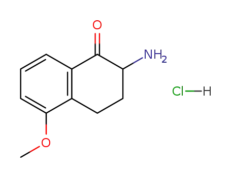 Molecular Structure of 88058-28-0 (2-amino-5-methoxy-1-tetralone hydrochloride)