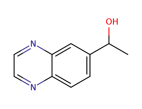Molecular Structure of 874279-36-4 (6-Quinoxalinemethanol,  -alpha--methyl-)
