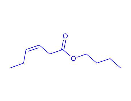 Molecular Structure of 118869-62-8 (3-Hexenoic acid, butyl ester, (E)-)