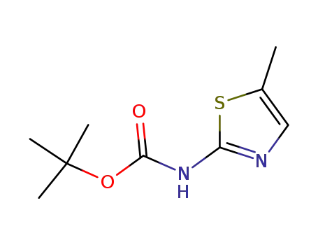Molecular Structure of 1186298-92-9 (tert-butyl (5-methylthiazol-2-yl)carbamate)