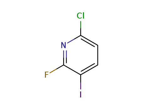 Molecular Structure of 1187732-65-5 (6-Chloro-2-fluoro-3-iodopyridine, 95%)