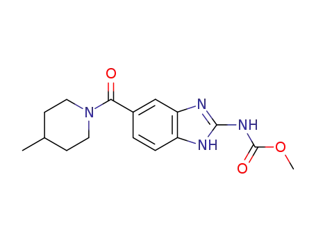 Molecular Structure of 128579-70-4 (methyl 5(6)-(4-methylpiperidin-1-yl)carbonylbenzimidazole-2-carbamate)