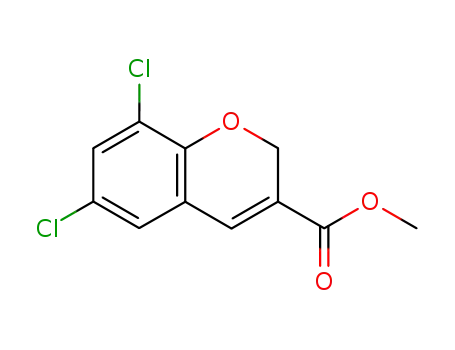 Molecular Structure of 118693-22-4 (6,8-DICHLORO-2H-CHROMENE-3-CARBOXYLIC ACID METHYL ESTER)