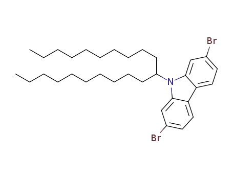 Molecular Structure of 1185885-87-3 (N-11'-henicosanyl-2,7-dibromocarbazole)