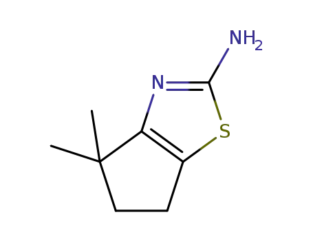 Molecular Structure of 1182284-47-4 (5,6-dihydro-4,4-diMethyl-4H-cyclopentathiazol-2-aMine)