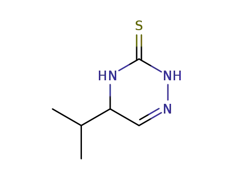 Molecular Structure of 118768-94-8 (as-Triazine-3(2H)-thione,4,5-dihydro-5-isopropyl-(6CI))