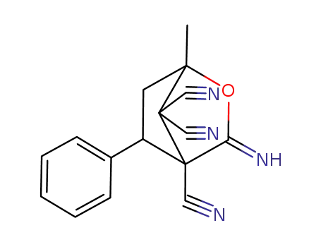 3-imino-1-methyl-5-phenyl-2-oxabicyclo[2.2.1]heptane-4,7,7-tricarbonitrile