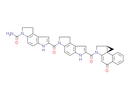 Molecular Structure of 128300-15-2 (7-{[8-{[(1aS,9bR)-5-oxo-1a,2-dihydro-1H-benzo[e]cyclopropa[c]indol-3(5H)-yl]carbonyl}-1,6-dihydropyrrolo[3,2-e]indol-3(2H)-yl]carbonyl}-1,6-dihydropyrrolo[3,2-e]indole-3(2H)-carboxamide)