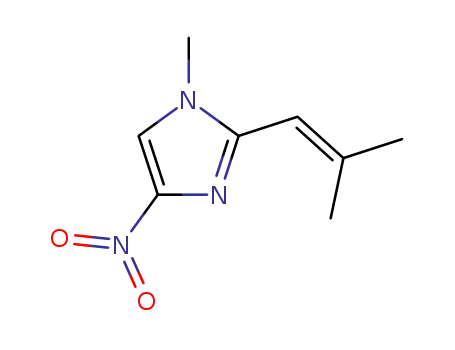 Molecular Structure of 118467-53-1 (1-methyl-2-(2-methylprop-1-en-1-yl)-4-nitro-1H-imidazole)