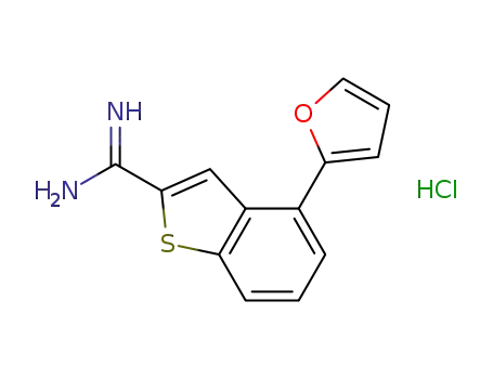 4-(furan-2-yl)benzo[b]thiophene-2-carboxamidine hydrochloride