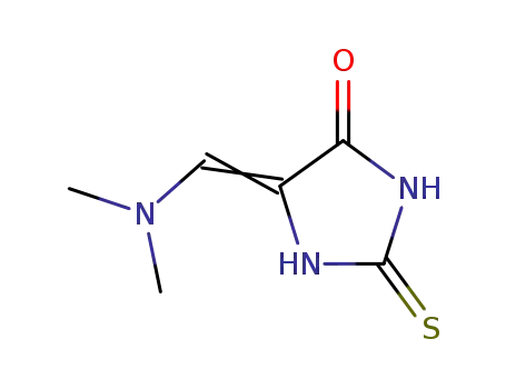 Molecular Structure of 128365-97-9 ((5Z)-5-[(dimethylamino)methylidene]-2-thioxoimidazolidin-4-one)