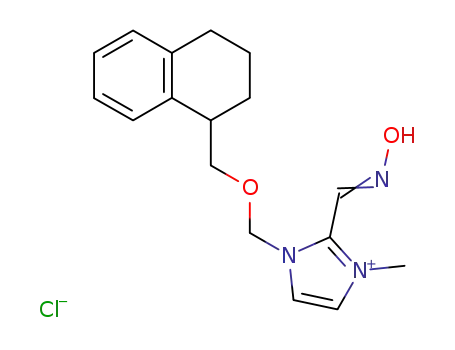 Molecular Structure of 117941-64-7 ((E)-{1-methyl-3-[(1,2,3,4-tetrahydronaphthalen-1-ylmethoxy)methyl]-1,3-dihydro-2H-imidazol-2-ylidene}-N-oxomethanaminium chloride)