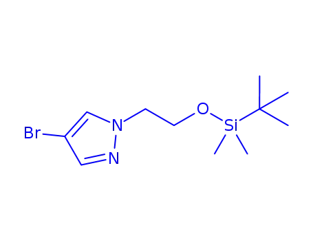 Molecular Structure of 1187385-84-7 (4-Bromo-1-(2-(tert-butyldimethylsilyloxy)ethyl)-1H-pyrazole)