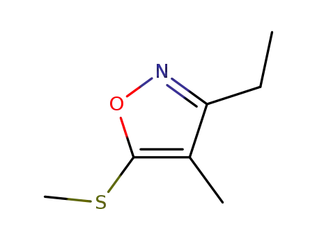Isoxazole, 3-ethyl-4-methyl-5-(methylthio)- (9CI)