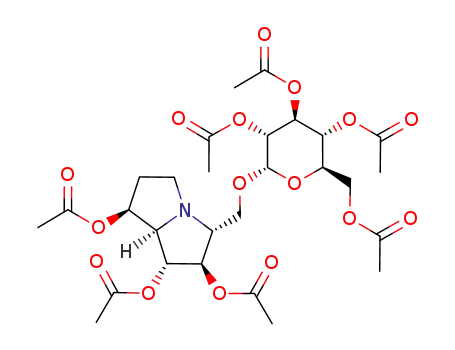 .beta.-D-Glucopyranoside, 1,2,7-tris(acetyloxy)hexahydro-1H-pyrrolizin-3-ylmethyl, 2,3,4,6-tetraacetate, 1R-(1.alpha.,2.beta.,3.alpha.,7.beta.,7a.alpha.)-
