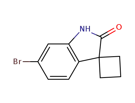 Molecular Structure of 1190861-39-2 (6'-bromospiro[cyclobutane-1,3'-indolin]-2'-one)