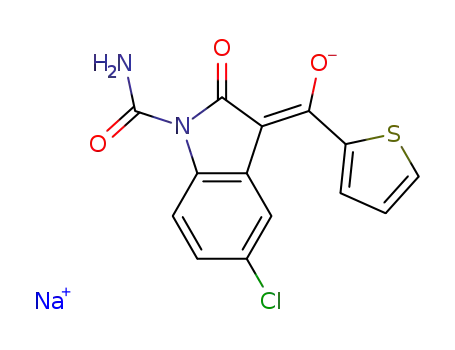 (Z)-5-Chloro-3-(alpha-hydroxy-2-thenylidene)-2-oxo-1-indolinecarboxamide monosodium salt