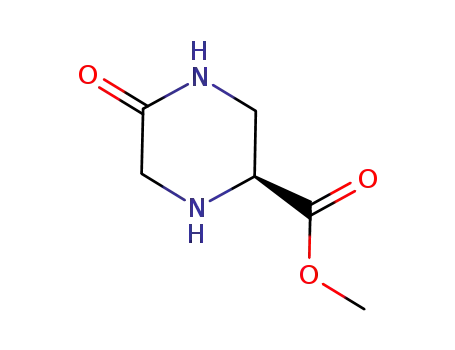 Molecular Structure of 1191885-41-2 ((S)-Methyl 5-oxopiperazine-2-carboxylate)