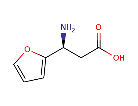 Molecular Structure of 131829-49-7 ((S)-3-Amino-3-(2-furyl)-propanoic acid)
