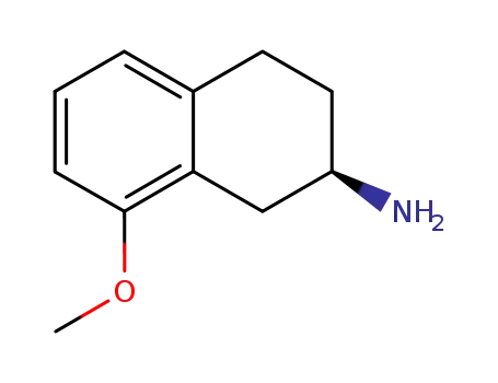 Molecular Structure of 127165-18-8 ((R)-(+)-8-METHOXY-2-AMINOTETRALIN)