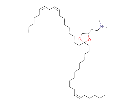 Molecular Structure of 1190197-97-7 (2,2-dilinoleyl-4-(2-dimethylaminoethyl)-[1,3]-dioxolane)