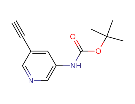 Molecular Structure of 1192472-59-5 (tert-butyl (5-ethynylpyridin-3-yl)carbamate)