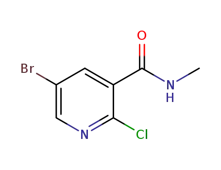 Molecular Structure of 1189749-84-5 (5-Bromo-2-chloro-N-methylpyridine-3-carboxamide)