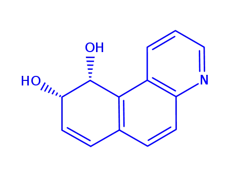 Molecular Structure of 119143-41-8 (BENZO(F)QUINOLINE-9,10-DIHYDRODIOL)