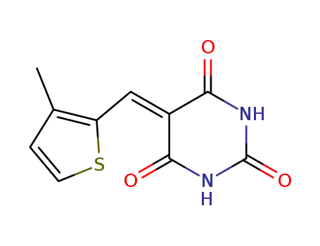 Molecular Structure of 119513-45-0 (5-(3-methyl-[2]thienylmethylene)-barbituric acid)