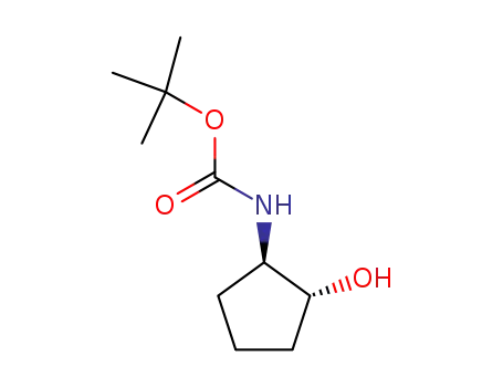 Molecular Structure of 454170-16-2 (Carbamic acid, [(1R,2R)-2-hydroxycyclopentyl]-, 1,1-dimethylethyl ester (9CI))