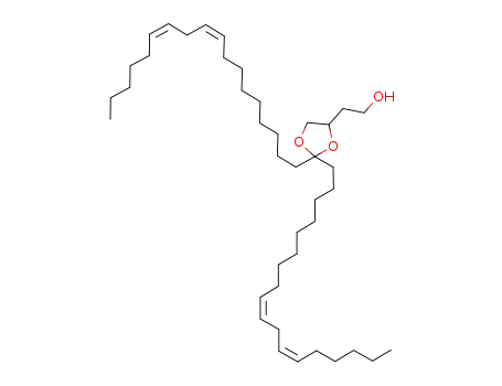 Molecular Structure of 1190203-55-4 (2,2-dilinoleyl-4-(2-hydroxyethyl)-[1,3]-dioxolane)