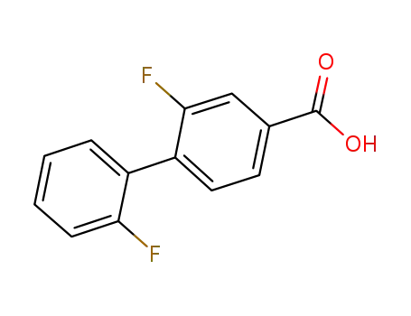 Molecular Structure of 1192548-50-7 (4-(2-Fluorophenyl)-3-fluorobenzoic acid)