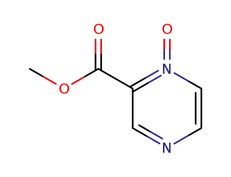 Molecular Structure of 85661-24-1 (Pyrazinecarboxylic acid, methyl ester, 1-oxide (9CI))